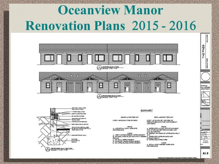 Oceanview Manor Renovation Plans 2015-2016