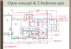 Open Concept and 2-bedroom apartments